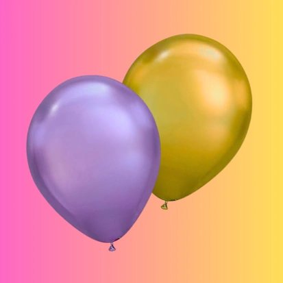 Dos Globos de Látex con Helio