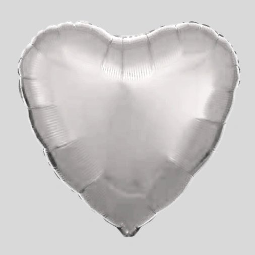 Globo Corazón Plata 43cm